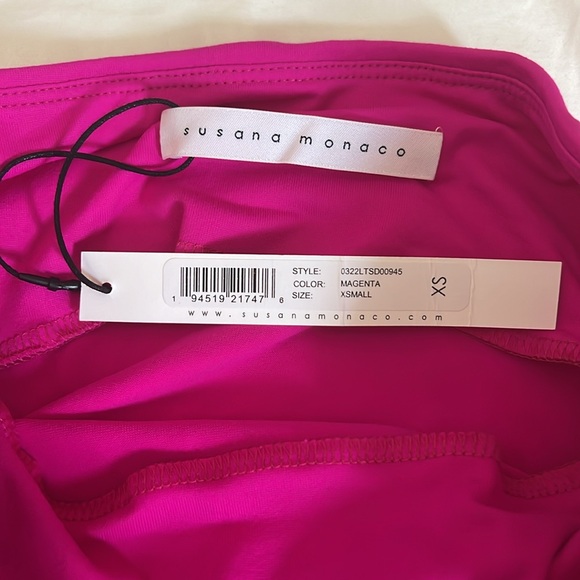 Gorgeous magenta strapless Susana Monaco dress XS - Picture 4 of 7